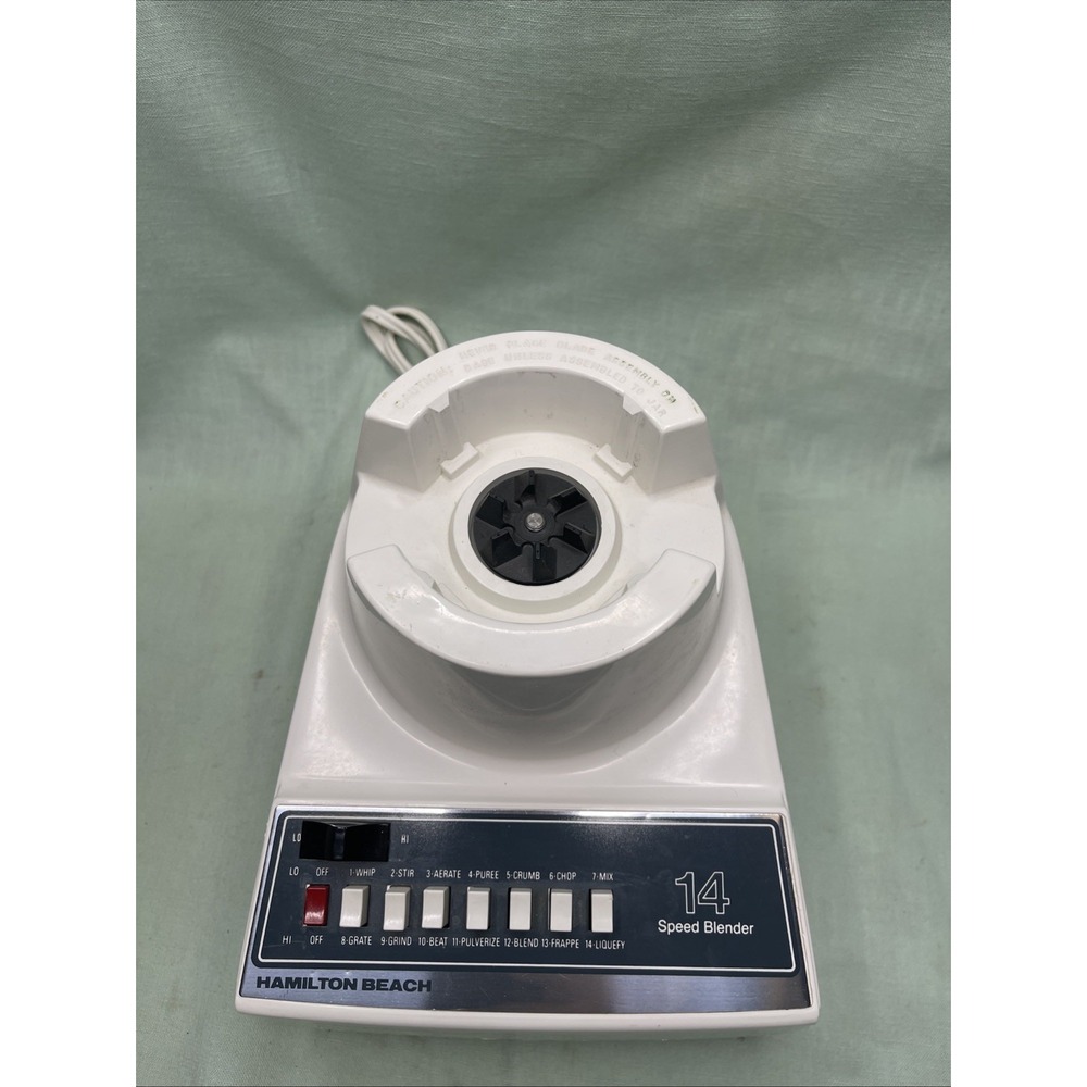 Hamilton Beach 632-4 14 Speed Blender Motor Base Replacement White USA Vintage